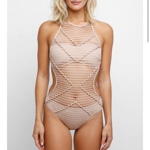 Kenneth Cole wrapped in love crochet one piece